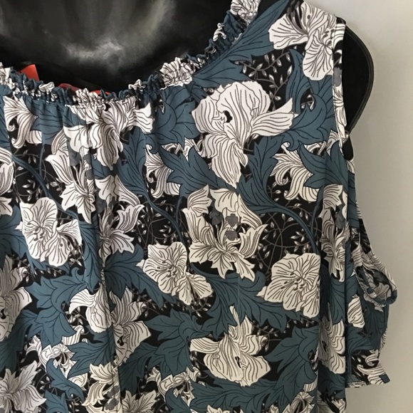 Joe Fresh Floral Top Cold Shoulder Plus 3X NWT - Picture 4 of 9